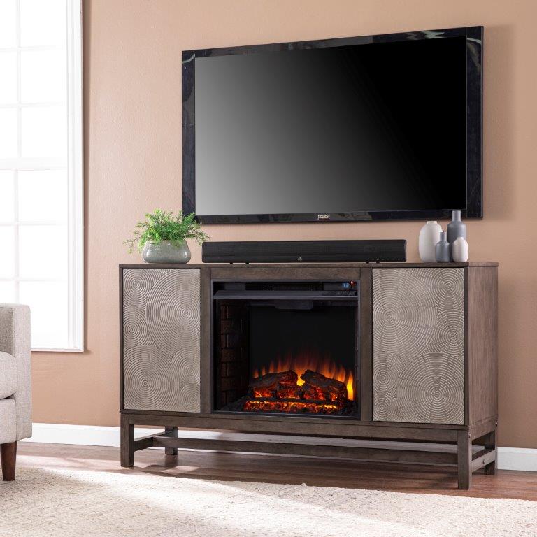 SEI 54 Inch Lannington Electric Fireplace with Media Storage