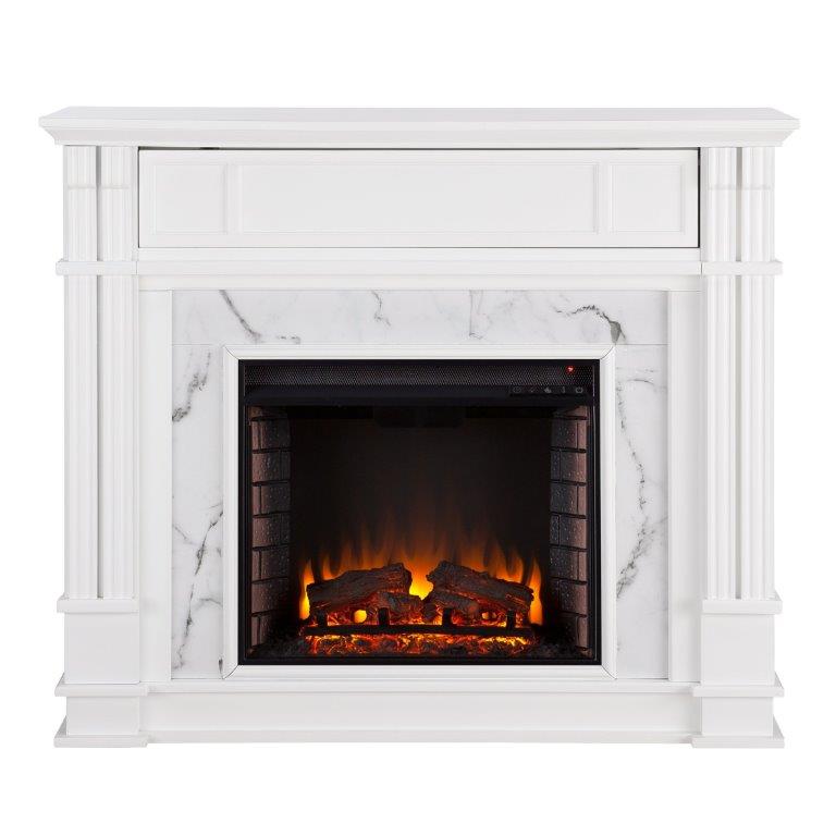 SEI 48 Inch Highgate Electric Fireplace with Stone Mantel