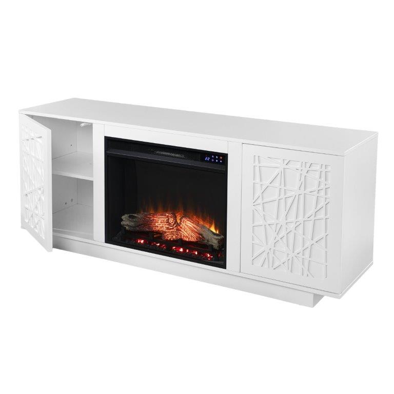 SEI 60 Inch Delgrave Electric Fireplace with Media Cabinet