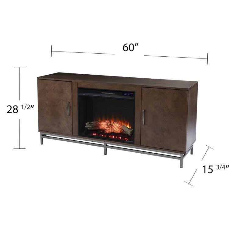 SEI 60 Inch Dibbonly Electric Fireplace with Media Storage