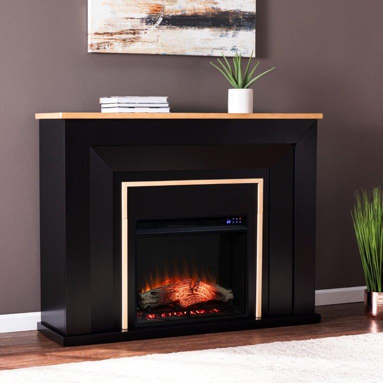 SEI 52 Inch Cardington Contemporary Electric Fireplace with Mantel