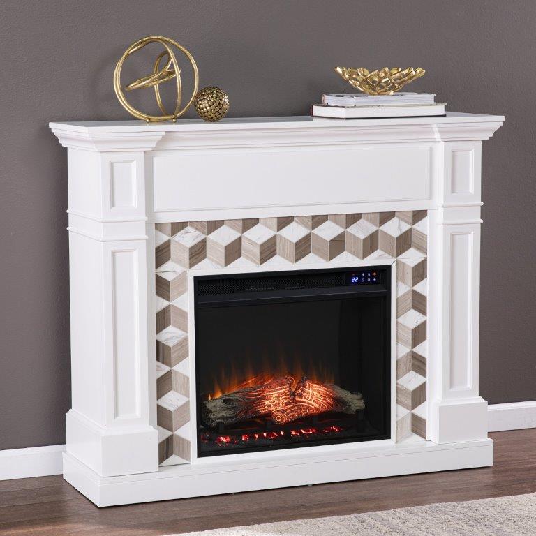 SEI 48 Inch Darvingmore Electric Fireplace with Marble Surround