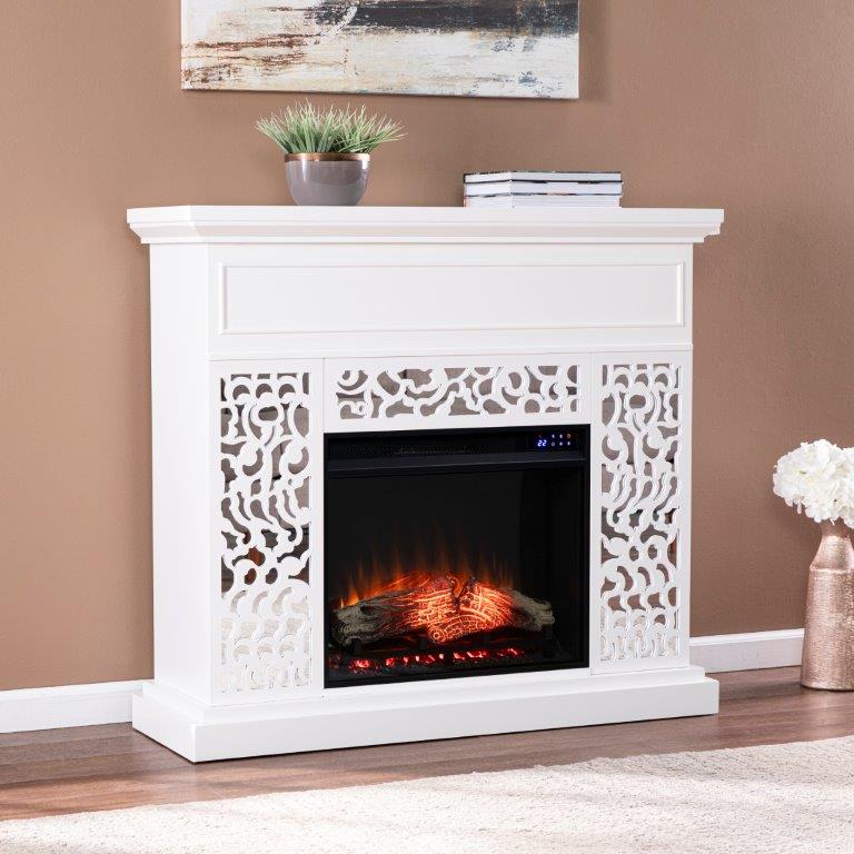 SEI 46 Inch Wansford Contemporary Electric Fireplace with Mantel