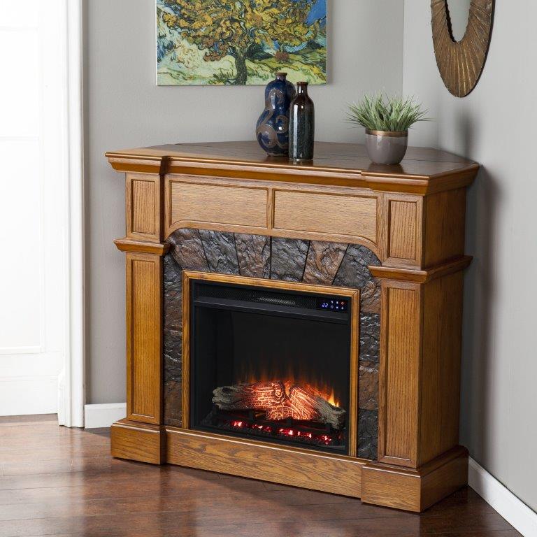 SEI 45 Inch Cartwright Corner Convertible Electric Fireplace