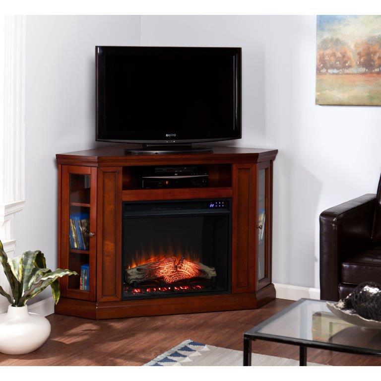 SEI 48 Inch Claremont Corner Electric Fireplace with Storage