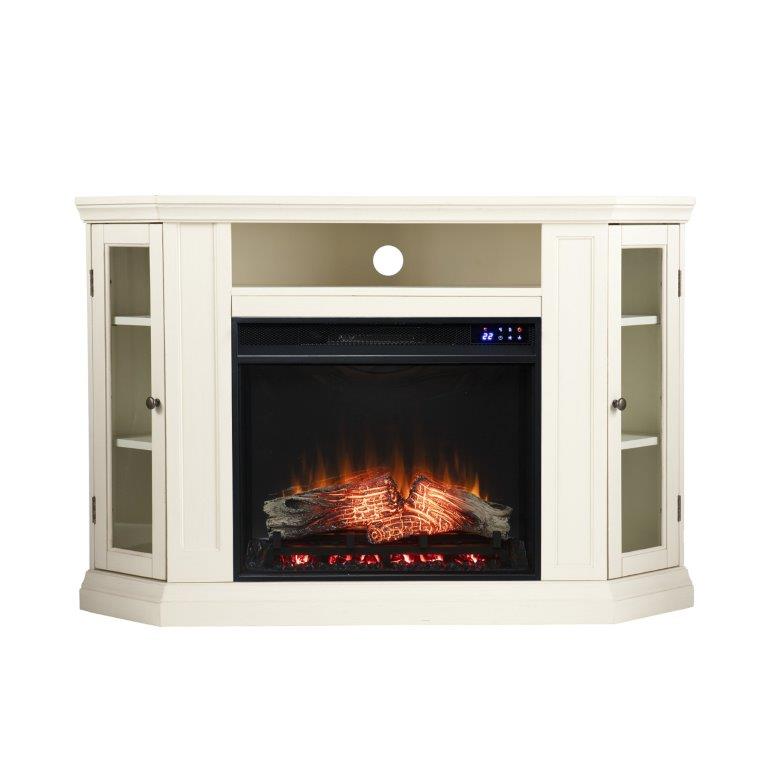 SEI 48 Inch Claremont Corner Electric Fireplace with Storage