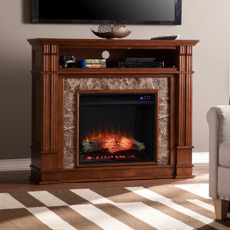 SEI 48 Inch Highgate Electric Fireplace with Faux Surround