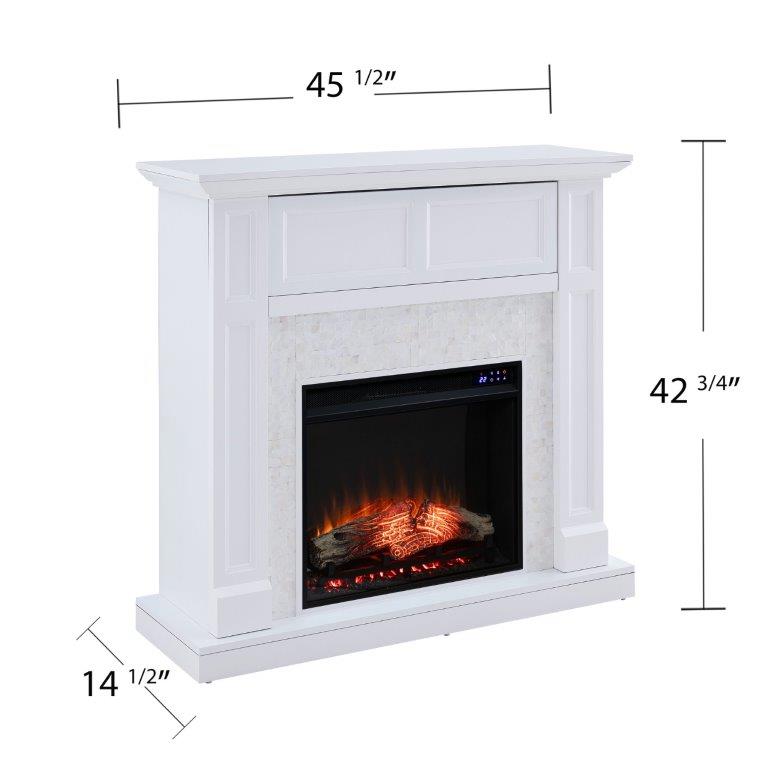 SEI 45 Inch Nobleman Electric Fireplace with Tile Surround