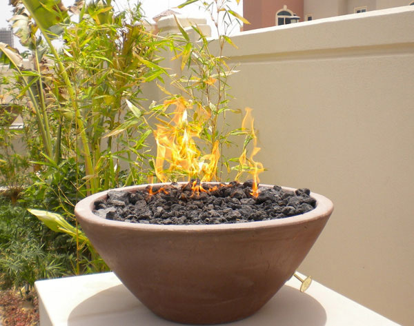 Hearth Products Controls 14" Round Electronic Ignition Gas Fire Pit Insert and 12" Round Burner - 120 Volt