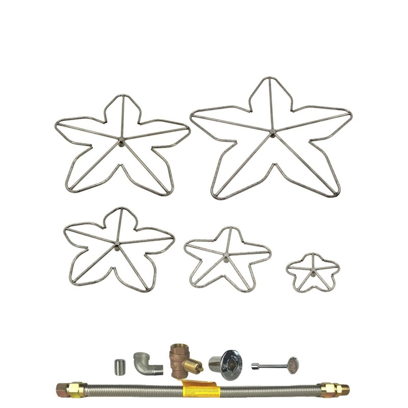 Hearth Products Controls 36" Fire Pit Kit with Penta Burner - Match Lit