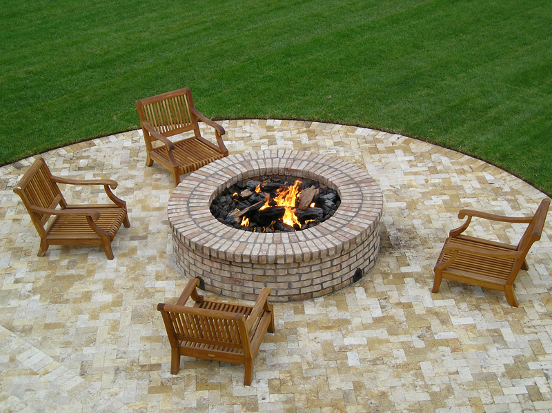 Hearth Products Controls 24" Round Flat Fire Pit Insert Kit - Push Button Ignition
