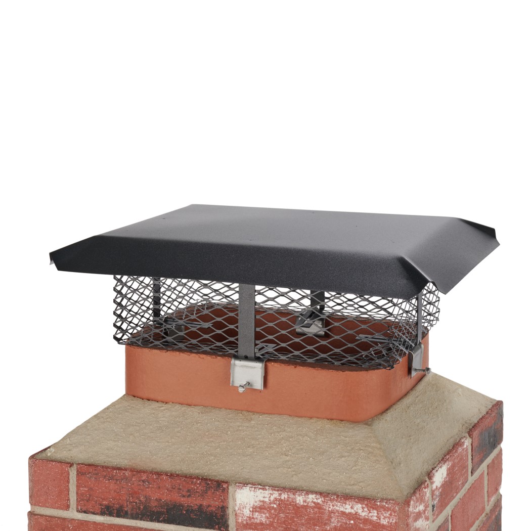 Hy-C Shelter Large Galvanized Steel Single Flue Adjustable Chimney Cover with 5/8 Inch Mesh