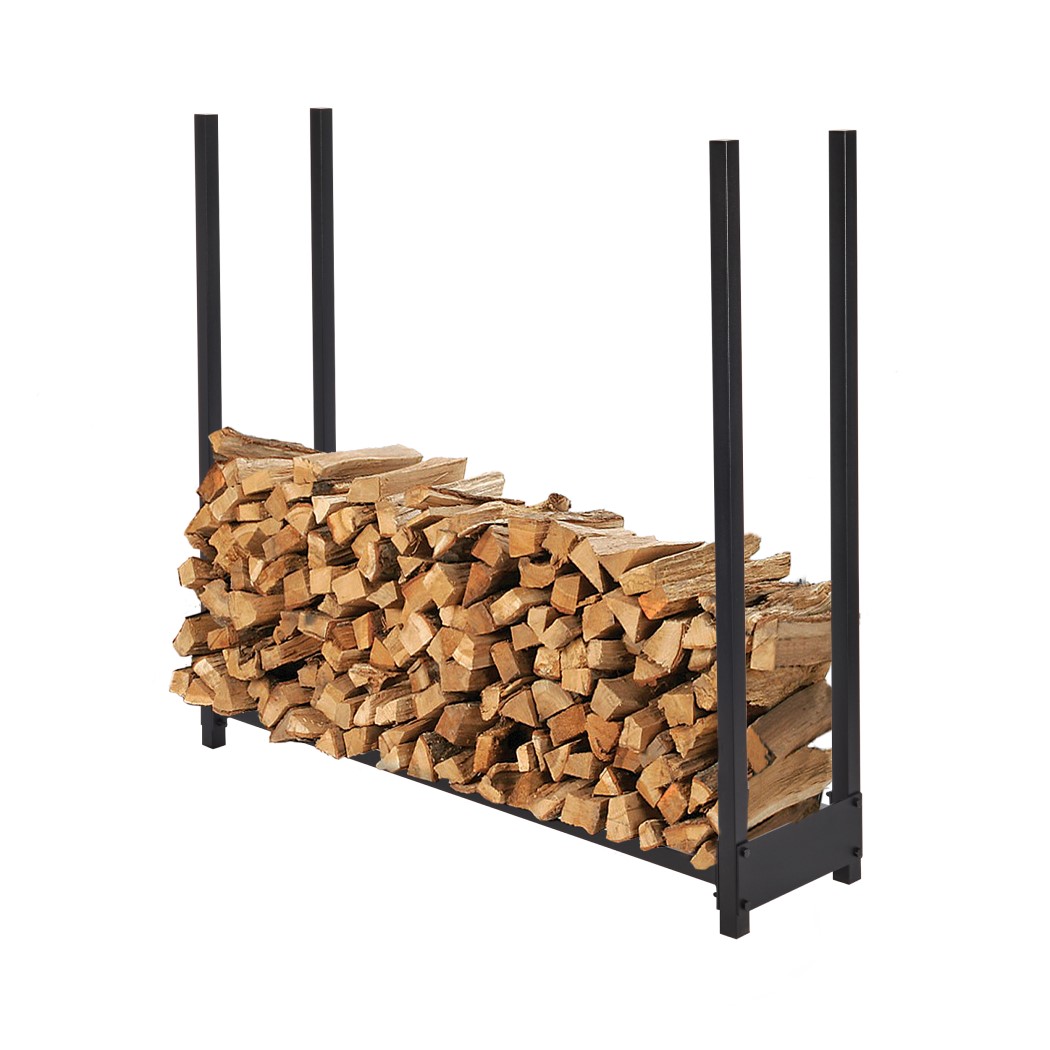 Hy-C Shelter 4 Foot Heavy-Duty Steel Medium Log Rack