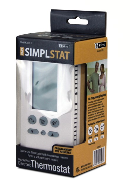 King Electrical SimplStat Electronic Thermostat with Personalized Presets