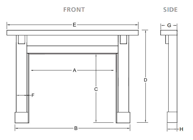Majestic Battlefield B Knotty Alder Wood Fireplace Mantel