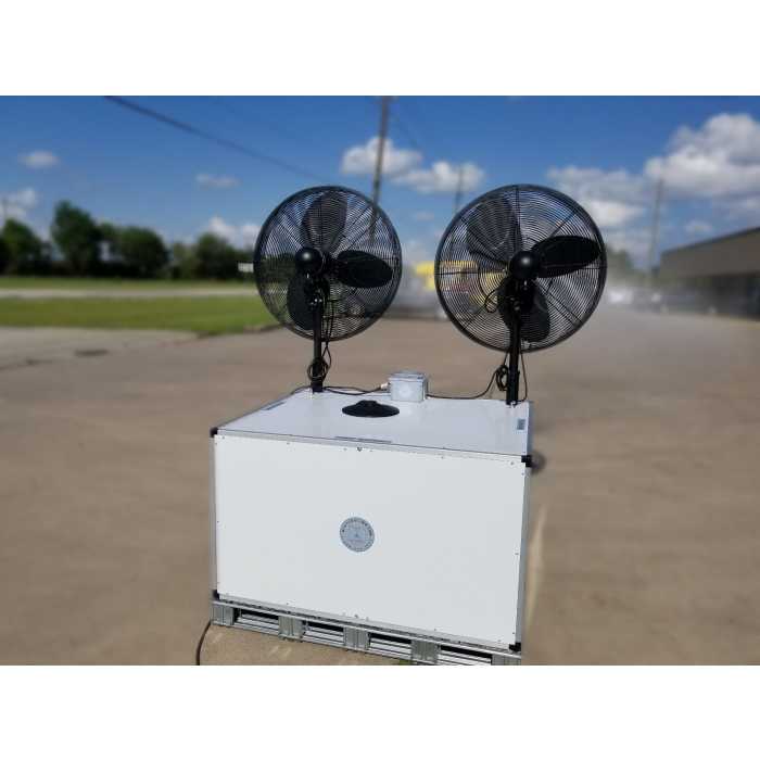 MistCooling 48 Inch Industrial Portable Misting Fan System with 100 Gallon Tank