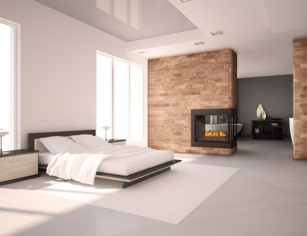 Napoleon BHD4 Ascent Multi-View Direct Vent Peninsula Gas Fireplace with Glass Burner