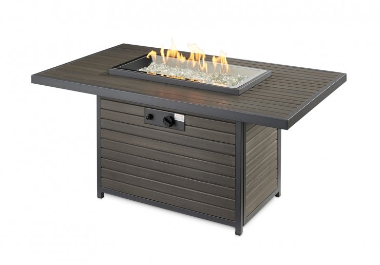 Outdoor Greatroom Company Brooks Rectangular Gas Fire Pit Table