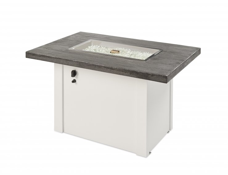 Outdoor Greatroom Company Stone Grey Havenwood Rectangular Gas Fire Pit Table