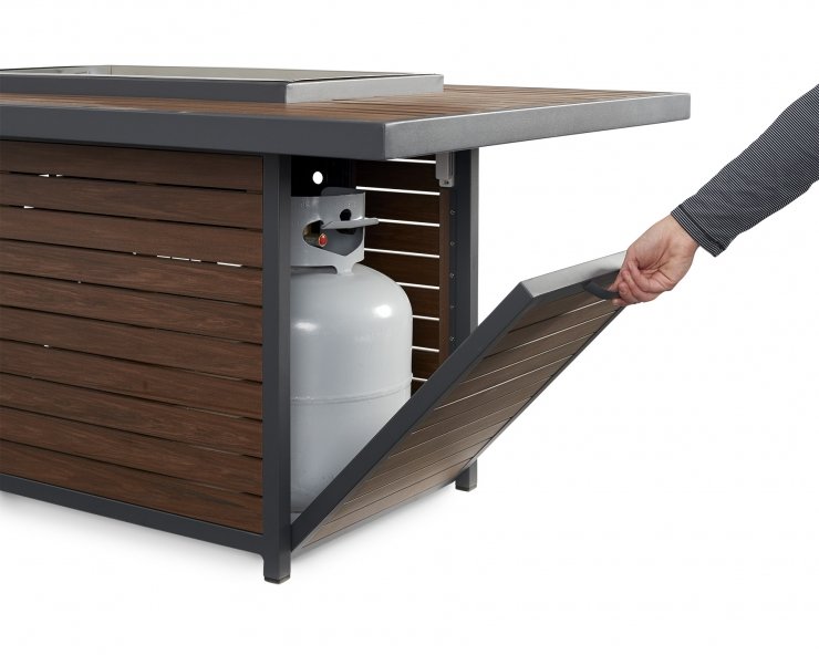 Outdoor Greatroom Company Kenwood Chat Height Rectangular Fire Table