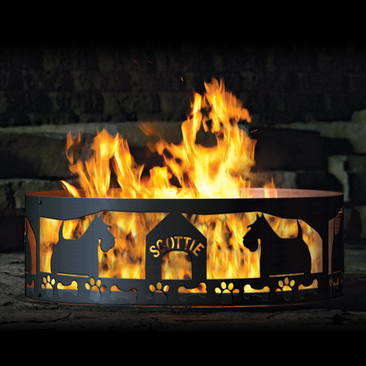 P&D Metal Works Scottie Wood Burning Fire Ring