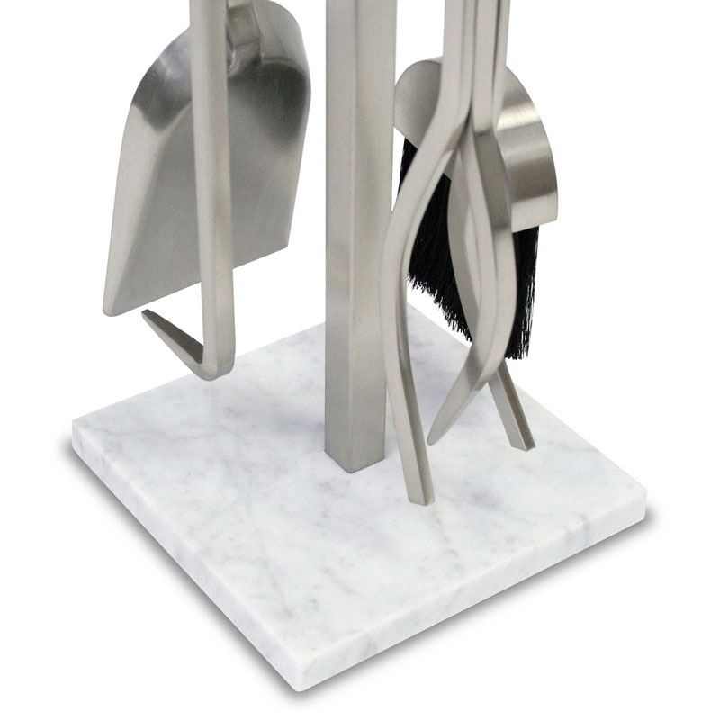 Pilgrim Carrara Marble Fireplace Tool Set