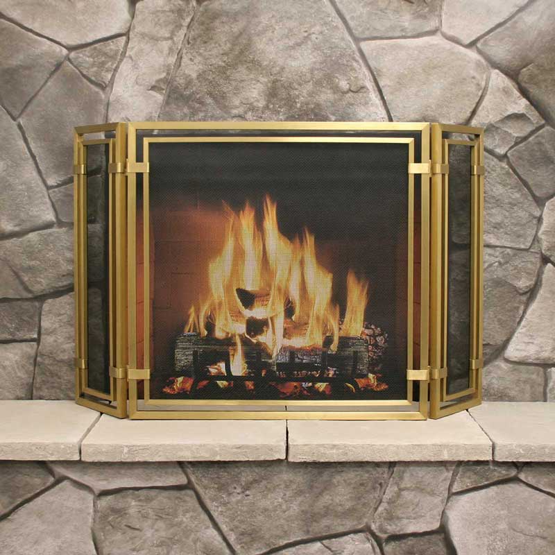 Pilgrim Sinclair Tri Panel Fireplace Screen