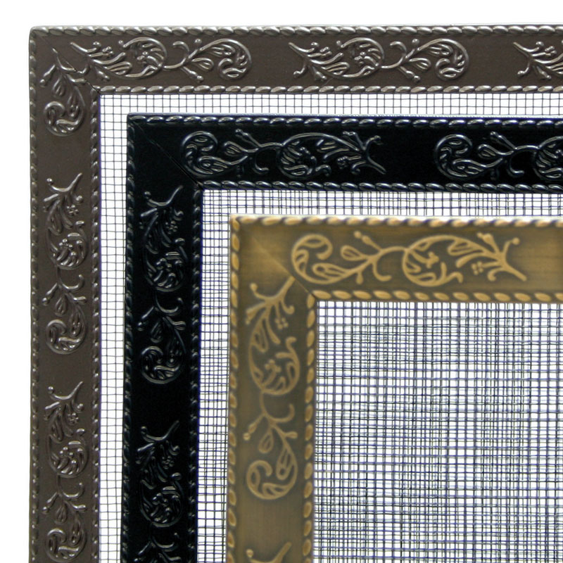 Pilgrim Tri Panel Bay Branch Embossed Fireplace Screen