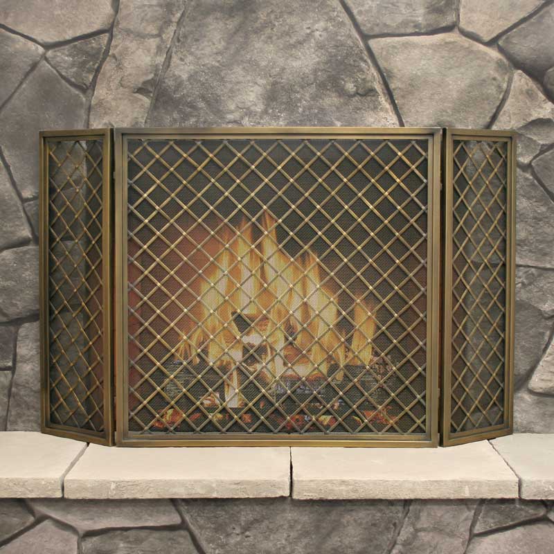 Pilgrim Hartwick Tri Panel Fireplace Screen