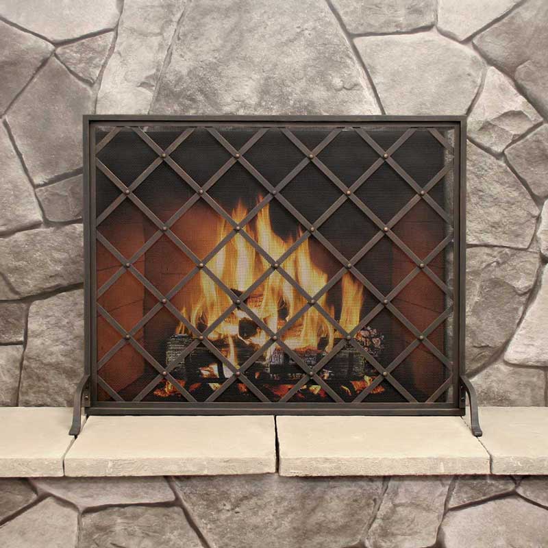 Pilgrim Iron Weave Fireplace Screen