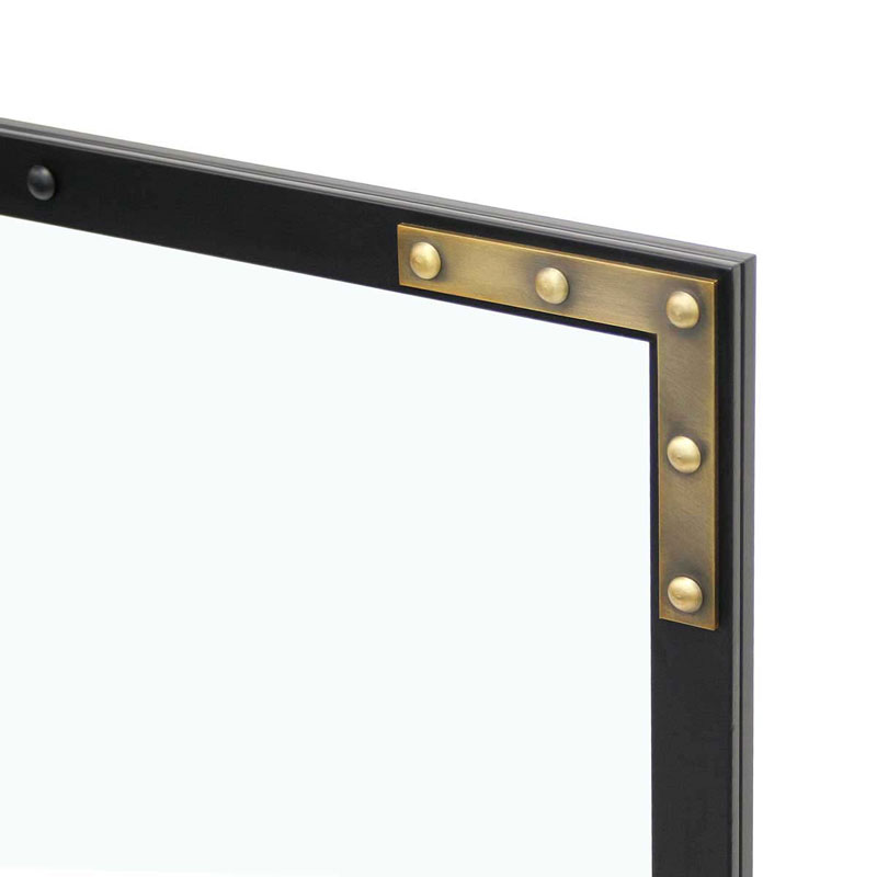 Pilgrim Refined Rivet Glass Fireplace Screen