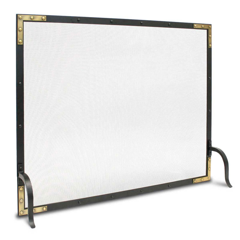 Pilgrim Refined Rivet Mesh Fireplace Screen