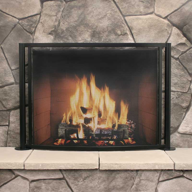 Pilgrim Bowed Panorama Fireplace Screen