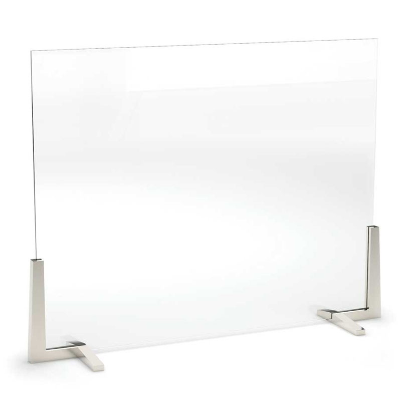 Pilgrim 39 inch Axton Single-Panel Glass Fireplace Screen