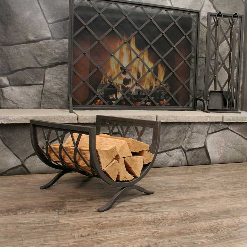 Pilgrim Iron Weave Crescent Fireplace Log Holder