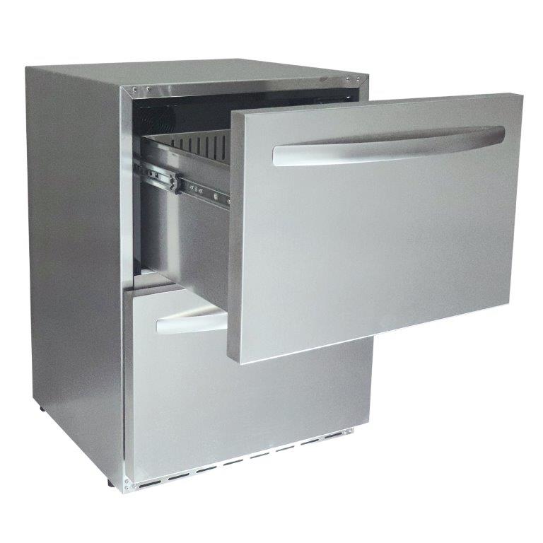 RCS UL-Rated Stainless Steel Two Drawer Refrigerator