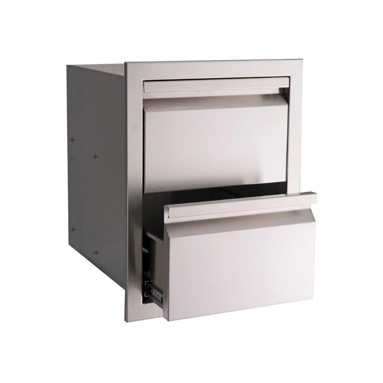 RCS Fully Enclosed Valiant Series Stainless Steel Double Drawer