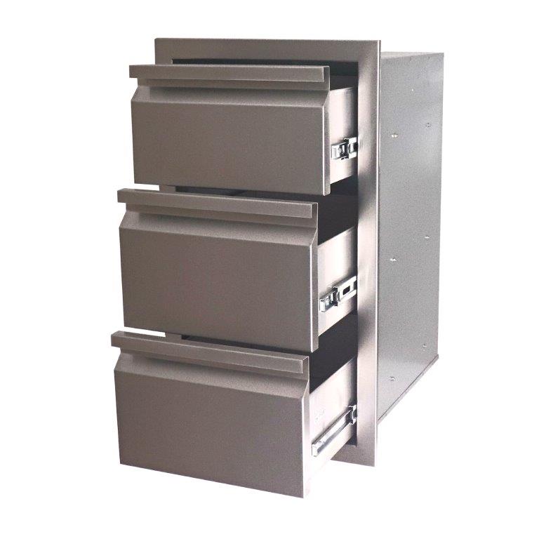 RCS Valiant Series Stainless Steel Fully Enclosed Triple Drawer