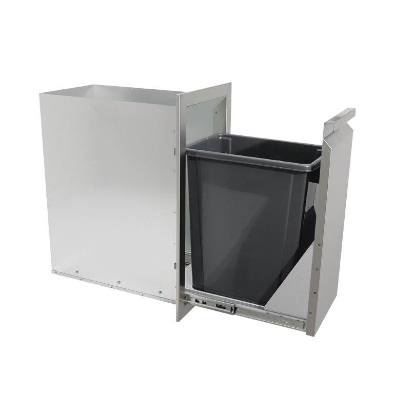 RCS Valiant Series 13 Inch Stainless Steel Trash Drawer with Trash Can