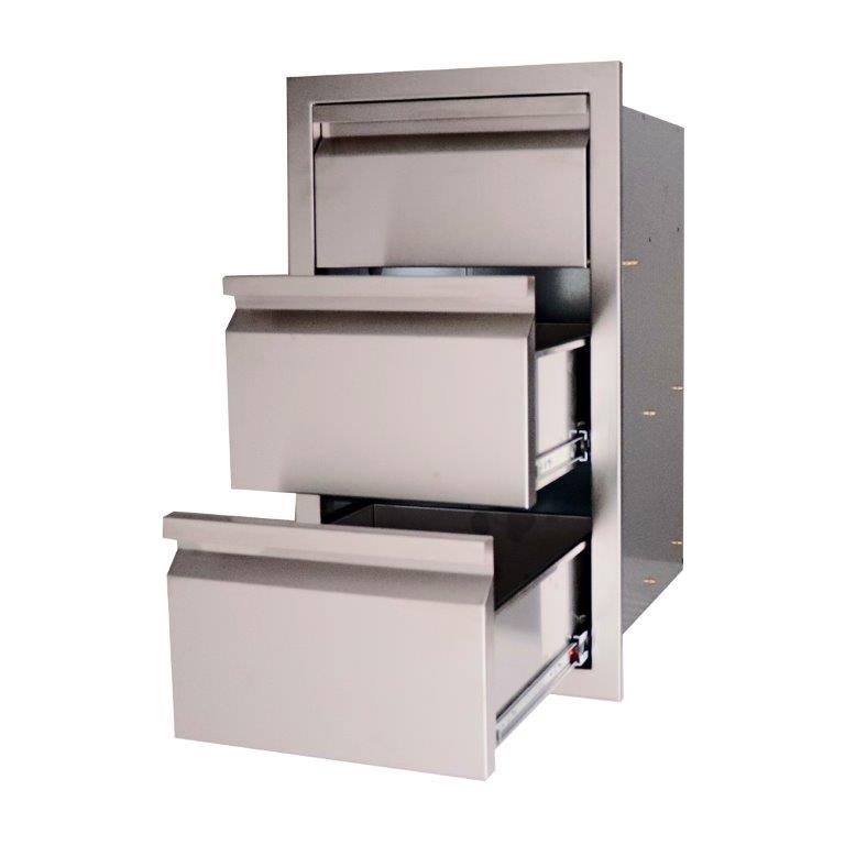 RCS Valiant Series Stainless Steel Double Drawers with Paper Towel Holder