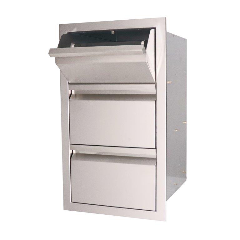 RCS Valiant Series Stainless Steel Double Drawers with Paper Towel Holder