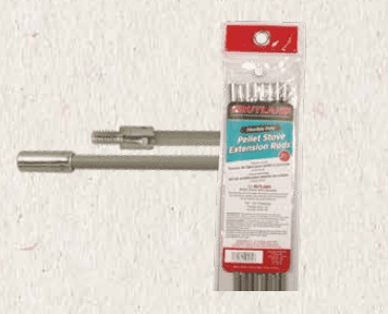 Rutland 5 Inch Round Chimney Sweep Series Pellet Stove Brush with 20' Flexible Poly Rod Kit