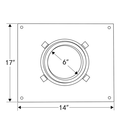 Shasta Vent All-Fuel HT Masonry and Prefab Anchor Plate - For 6-Inch Inner Diameter Shasta Vent