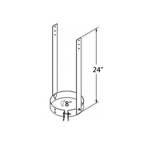 Shasta Vent All-Fuel HT Elbow Support Bracket - For 6-Inch Inner Diameter Shasta Vent