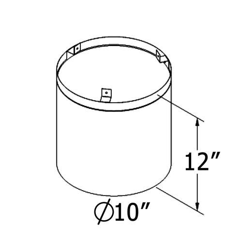 Shasta Vent All-Fuel HT Roof Radiation Shield - For 6-Inch Inner Diameter Shasta Vent