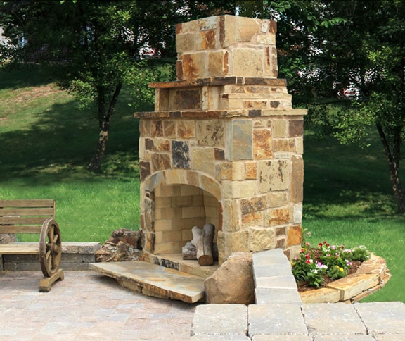 Stone Age Manufacturing 72" New Age Zero-Clearance Fireplace with Straight Lintel