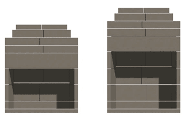 Stone Age Manufacturing 14" Tall Extensions for 36" New Age Masonry Fireplaces