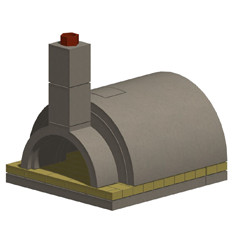 Stone Age Manufacturing Amerigo Masonry Oven Access Tunnel with Dome Chimney Plug