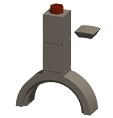 Stone Age Manufacturing Amerigo Masonry Oven Access Tunnel with Dome Chimney Plug