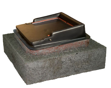 Stone Age Manufacturing 17" x 17" Top Mount Damper for Large Masonry Fireplaces and Ovens